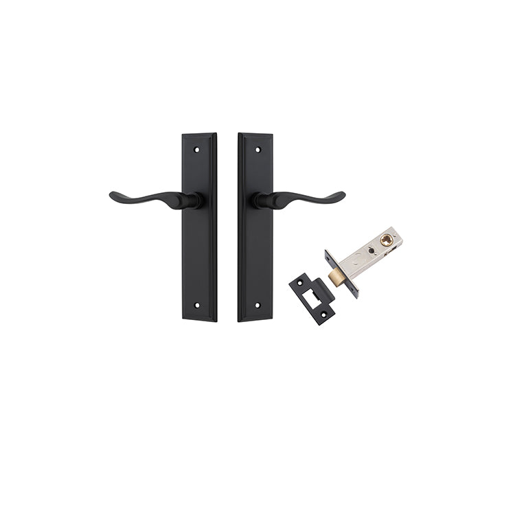 Stirling Lever - Stepped Backplate Passage Kit Matt Black / Solid Brass