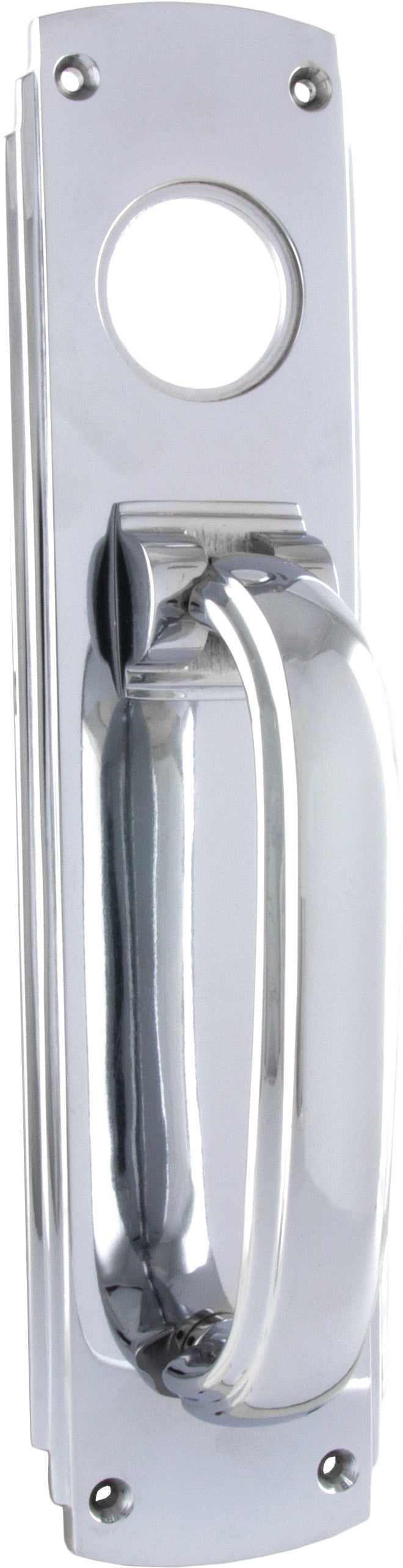 Deco Pull Handle / Knocker Chrome Plated / H240xW60mm