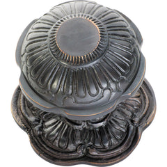 Ornate Centre Door Knob Antique Copper