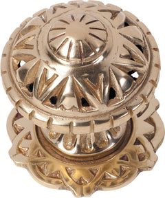 Filigree Centre Door Knob Polished Brass