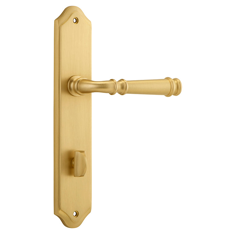 Verona Lever - Shouldered Backplate Satin Brass