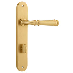 Verona Lever - Oval Backplate Satin Brass / Solid Brass