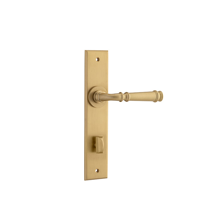 Verona Lever - Chamfered Backplate Satin Brass