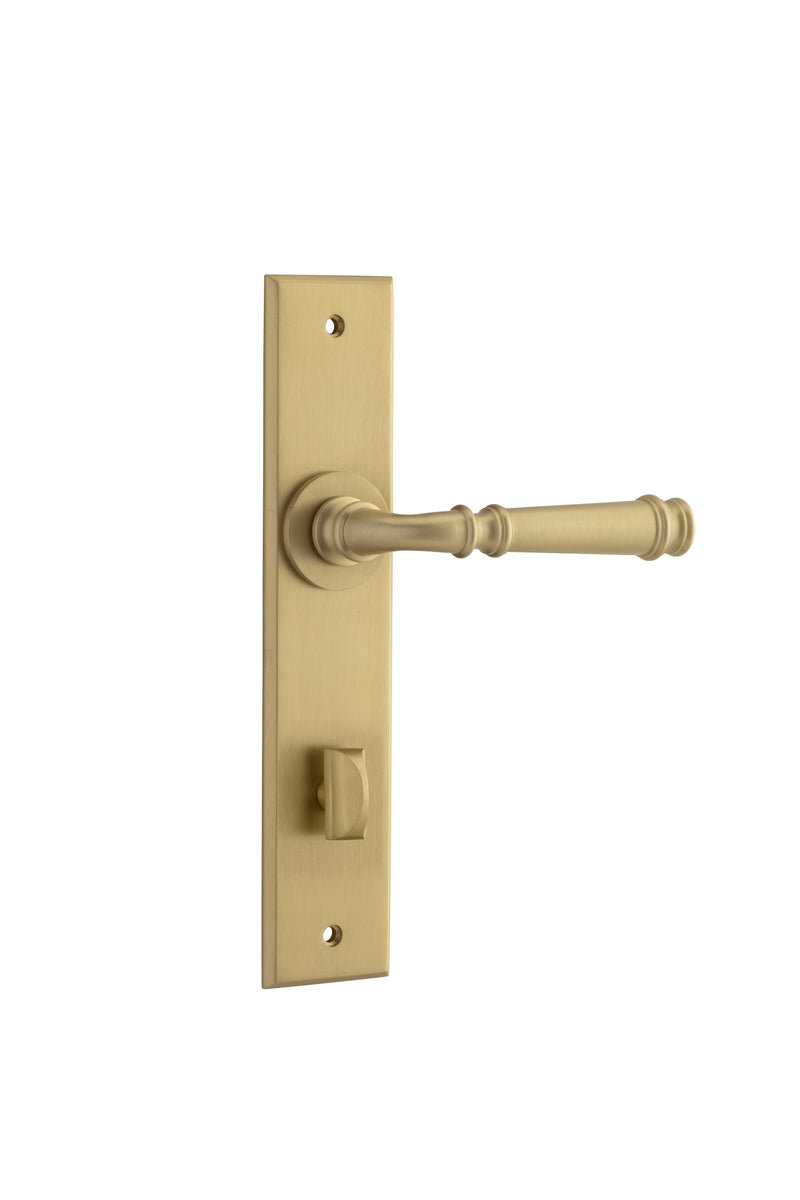 Verona Lever - Chamfered Backplate Satin Brass