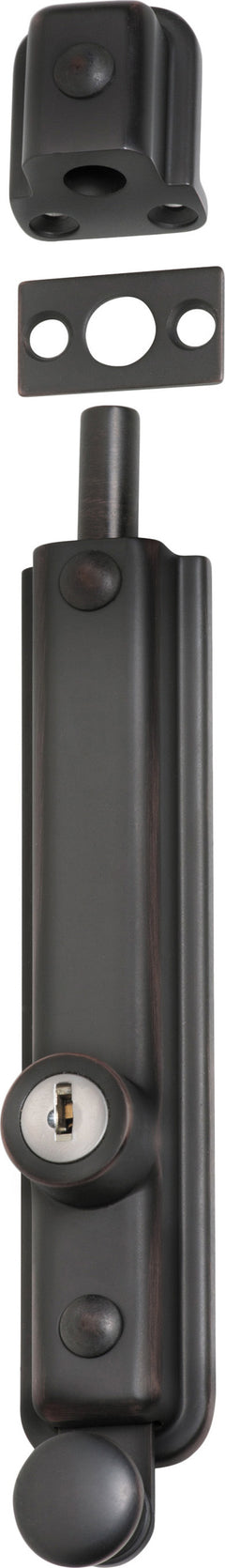 Locking Surface Mounted Bolt -  L150mm Antique Copper