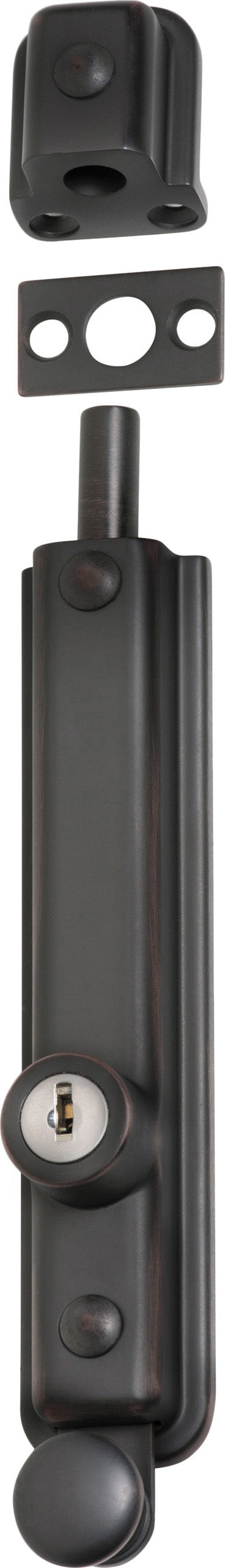 Locking Surface Mounted Bolt -  L150mm Antique Copper