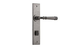 Verona Lever - Chamfered Backplate Rumbled Nickel