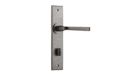 Annecy Lever - Chamfered Backplate (Handles Only) Rumbled Nickel / Privacy