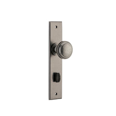 Paddington Knob - Chamfered Backplate Rumbled Nickel / Brass