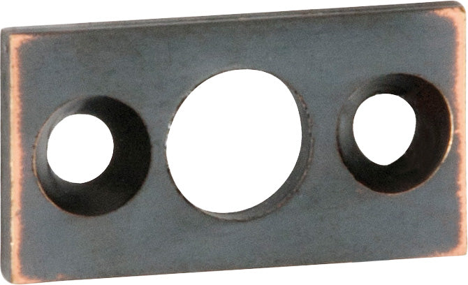 Barrel Bolt Flat Plate Keeper Antique Copper / 7.5mm