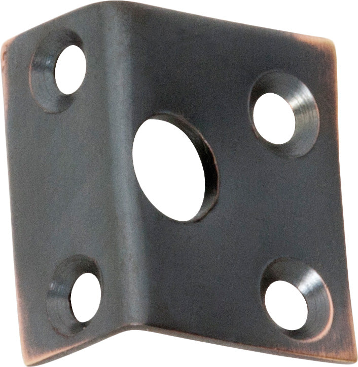 Barrel Bolt Right Angle Keeper Antique Copper / 7.5mm