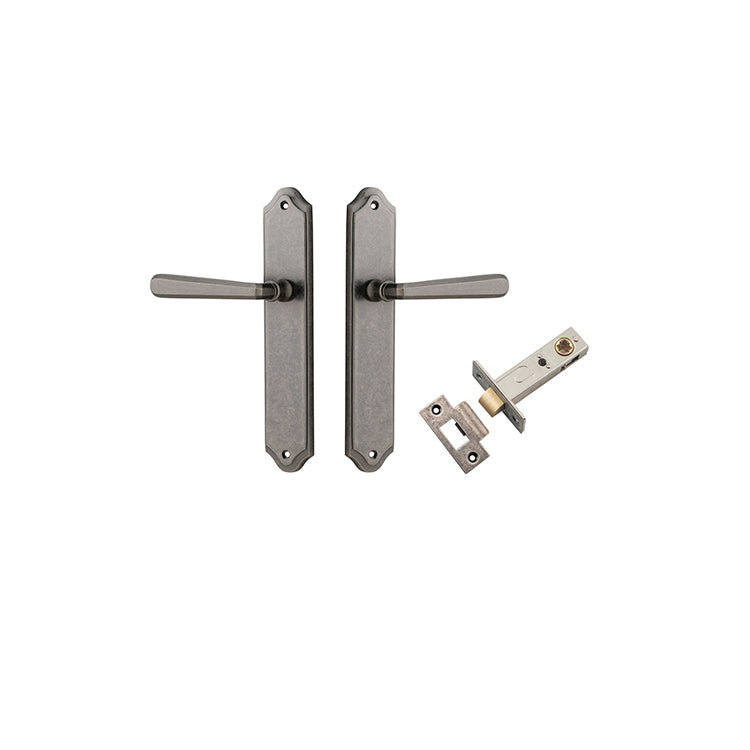 Copenhagen Lever - Shouldered Backplate Passage Kit Rumbled Nickel / Solid Brass