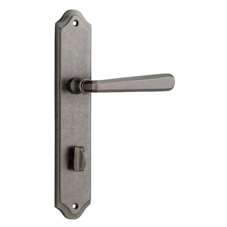Copenhagen Lever - Shouldered Backplate Rumbled Nickel / Solid Brass