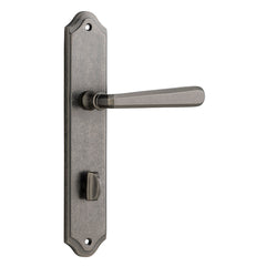 Copenhagen Lever - Shouldered Backplate Rumbled Nickel / Solid Brass