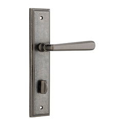 Copenhagen Lever - Stepped Backplate Rumbled Nickel / Solid Brass
