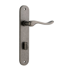 Stirling Lever - Oval Backplate Rumbled Nickel / Solid Brass