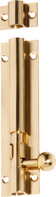 Barrel Bolt Polished Brass / L100mm