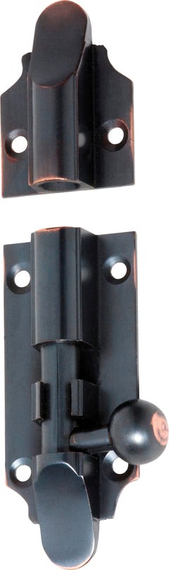 Victorian Barrel Bolt Antique Copper / L75mm