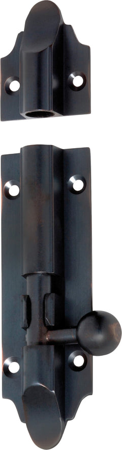 Victorian Barrel Bolt Antique Copper / L100mm