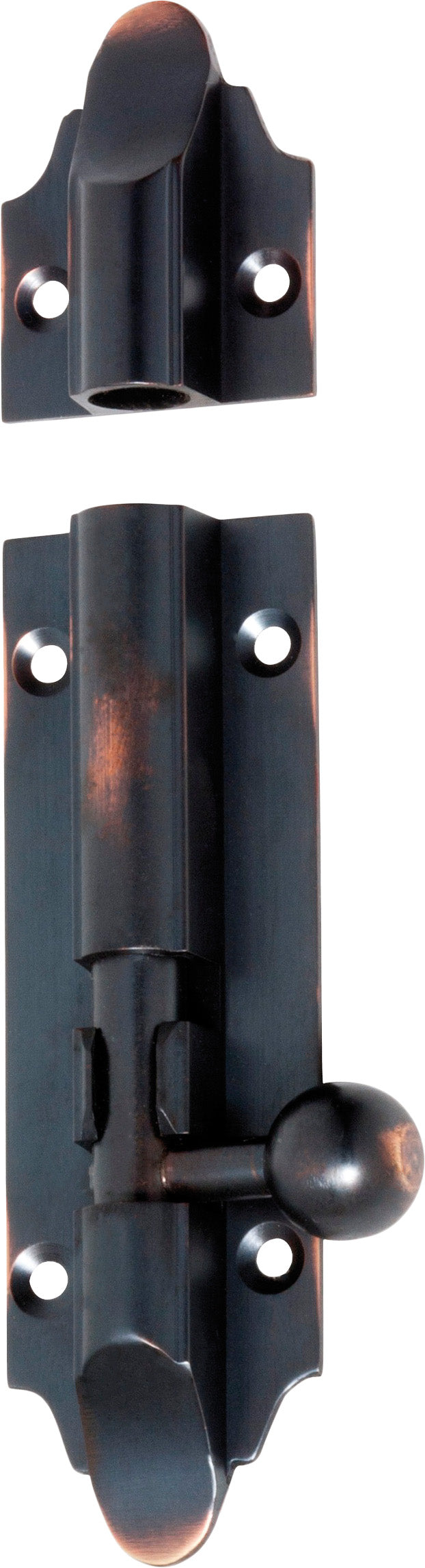 Victorian Barrel Bolt Antique Copper / L100mm