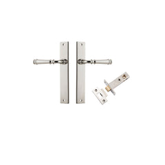 Verona Lever - Rectangular Backplate Passage Kit Polished Nickel / Solid Brass