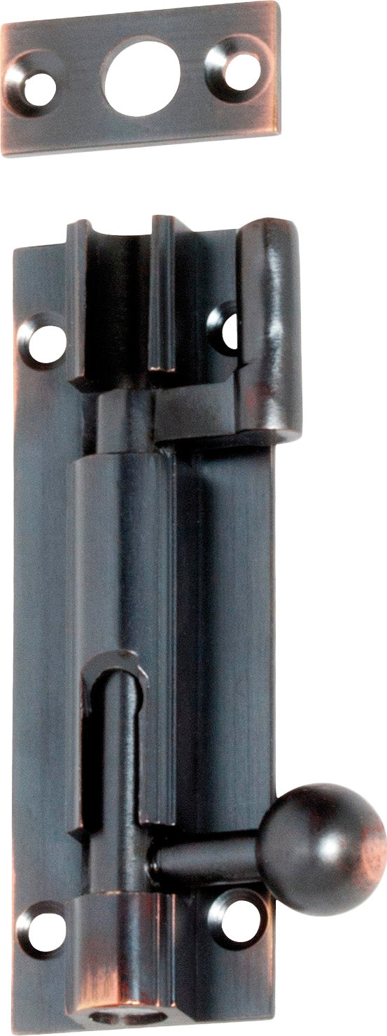 Barrel Bolt Antique Copper / Offset L75mm