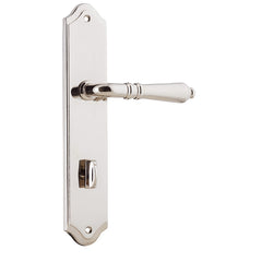 Sarlat Lever - Shouldered Backplate Polished Nickel / Solid Brass