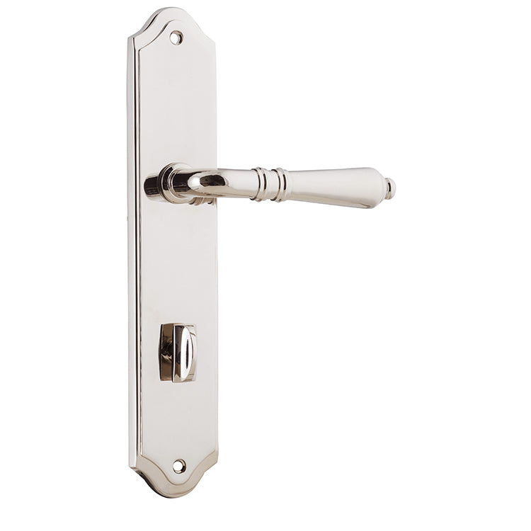 Sarlat Lever - Shouldered Backplate Polished Nickel / Solid Brass