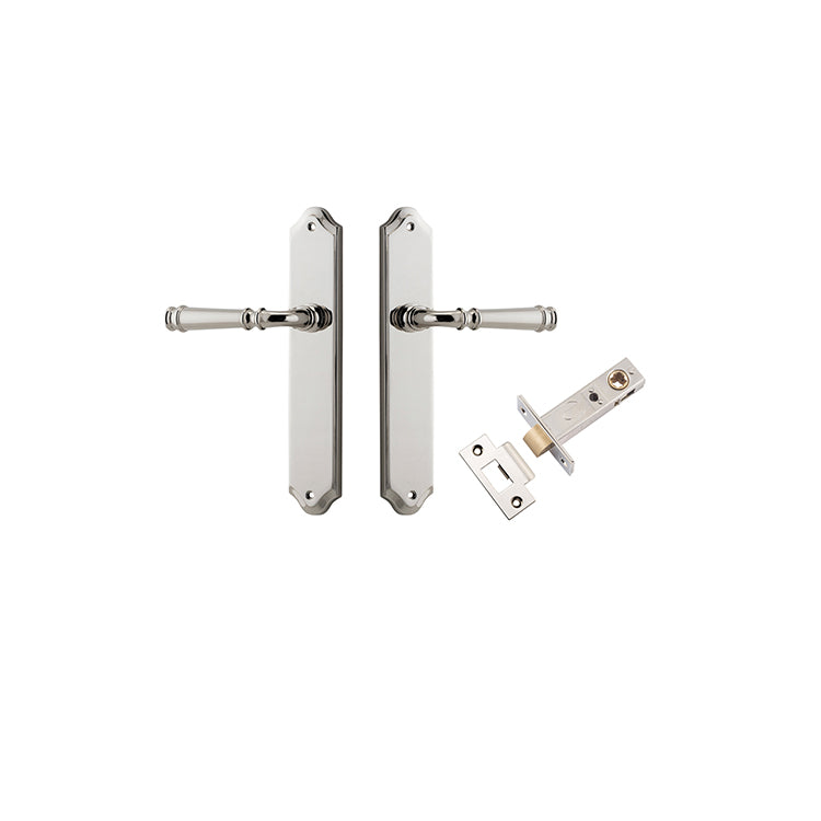 Verona Lever - Shouldered Backplate Passage Kit Polished Nickel / Solid Brass