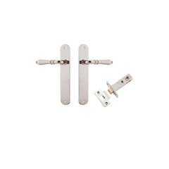 Sarlat Lever - Oval Backplate Passage Kit Polished Nickel / Solid Brass