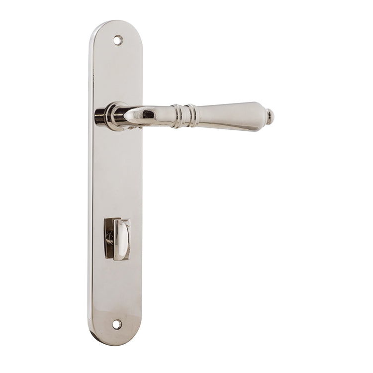 Sarlat Lever - Oval Backplate Polished Nickel / Solid Brass