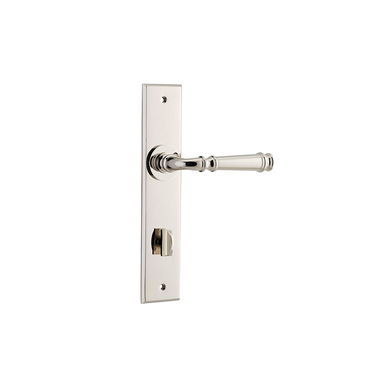 Verona Lever - Chamfered Backplate Polished Nickel