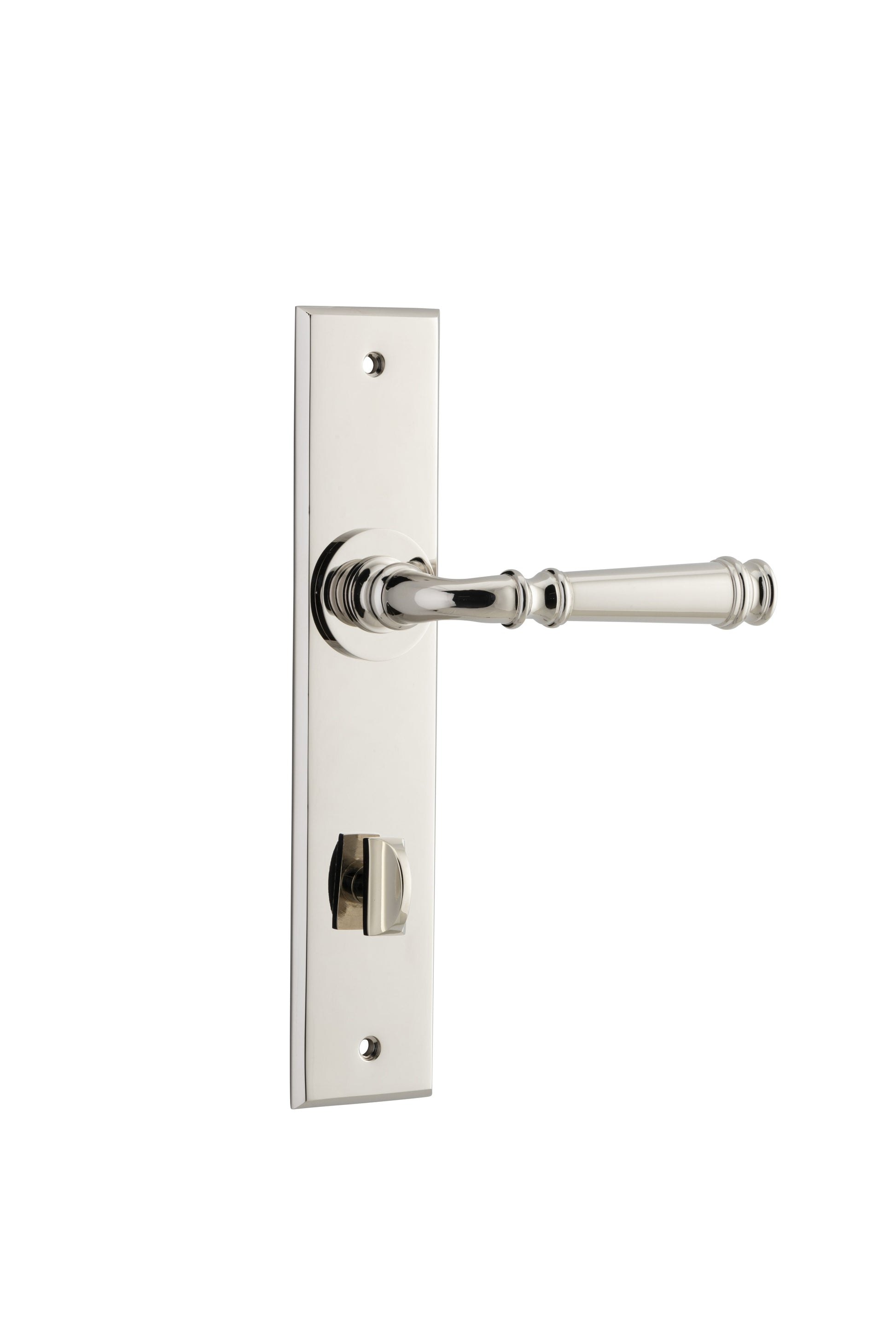 Verona Lever - Chamfered Backplate Polished Nickel