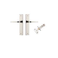 Annecy Lever - Chamfered Backplate Passage Kit Polished Nickel / Solid Brass