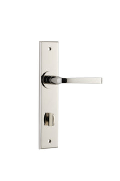Annecy Lever - Chamfered Backplate (Handles Only) Polished Nickel / Privacy