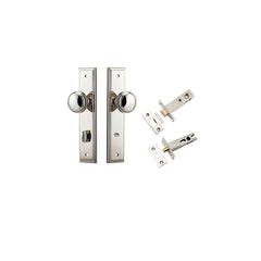 Paddington Knob - Stepped Backplate Privacy Kit with Privacy Turn Polished Nickel / Solid Brass