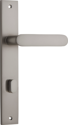 Bronte Lever - Rectangular Backplate Satin Nickel