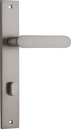 Bronte Lever - Rectangular Backplate Satin Nickel