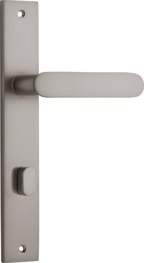 Bronte Lever - Rectangular Backplate Satin Nickel