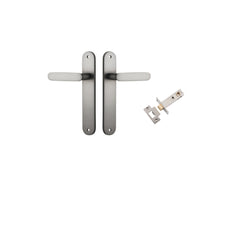 Bronte Lever - Oval Backplate Passage Kit Satin Nickel / Solid Brass