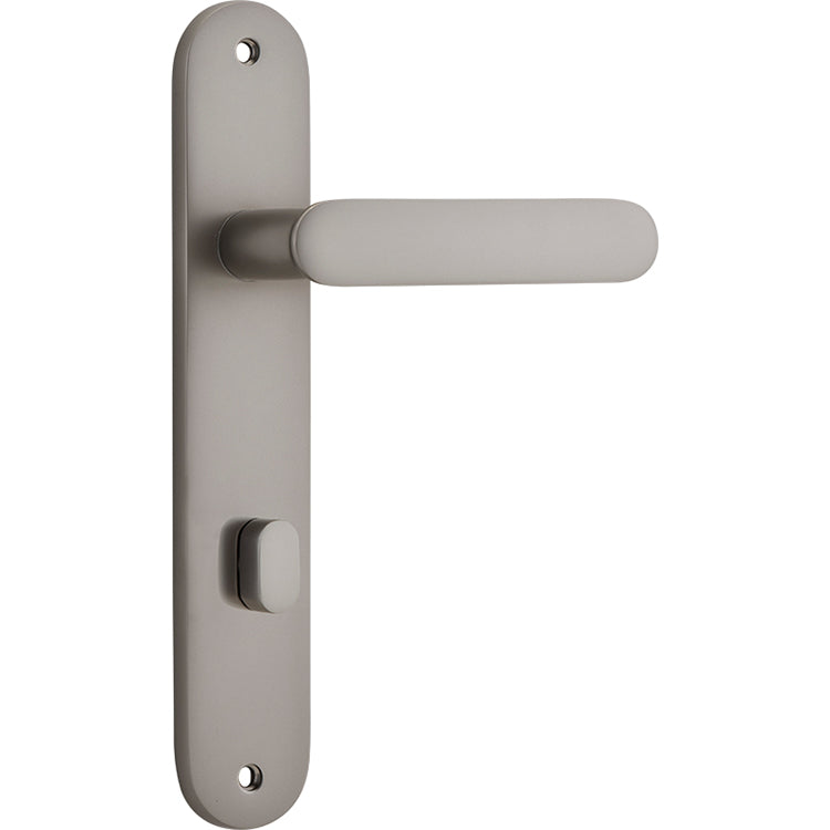 Bronte Lever - Oval Backplate Satin Nickel