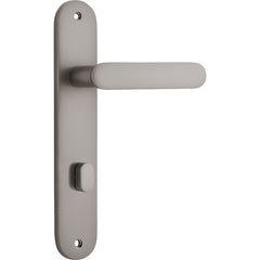 Bronte Lever - Oval Backplate Satin Nickel