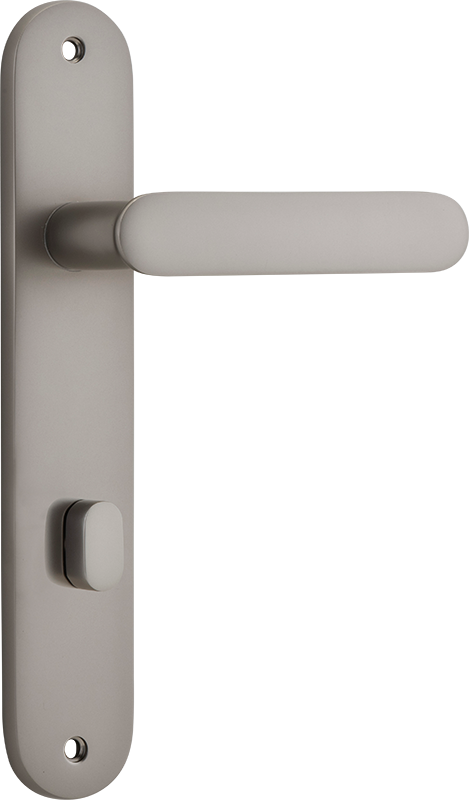 Bronte Lever - Oval Backplate Satin Nickel