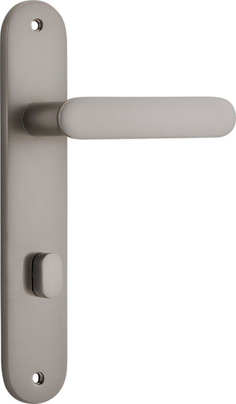Bronte Lever - Oval Backplate Satin Nickel