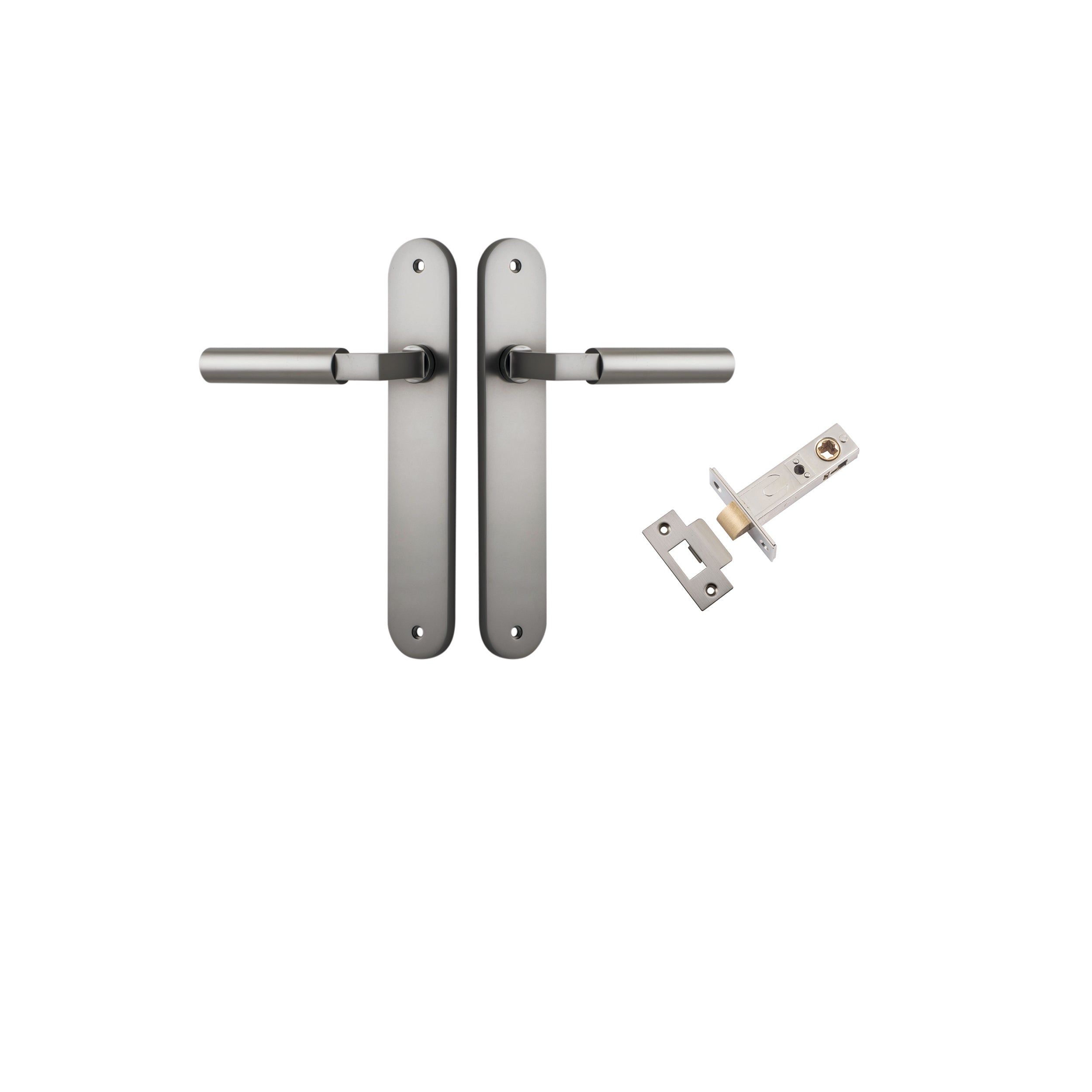 Berlin Lever - Oval Backplate Passage Kit Satin Nickel / Solid Brass