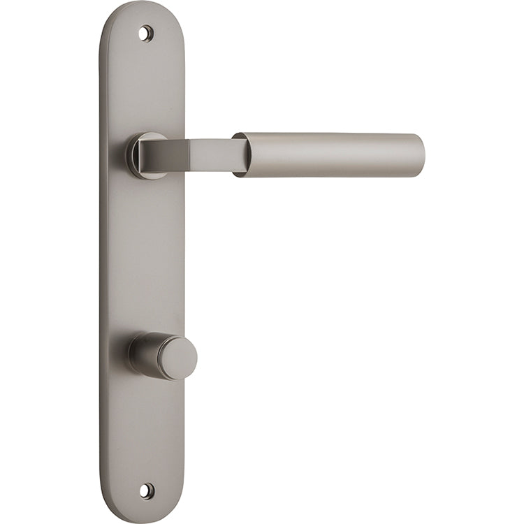 Berlin Lever - Oval Backplate Satin Nickel