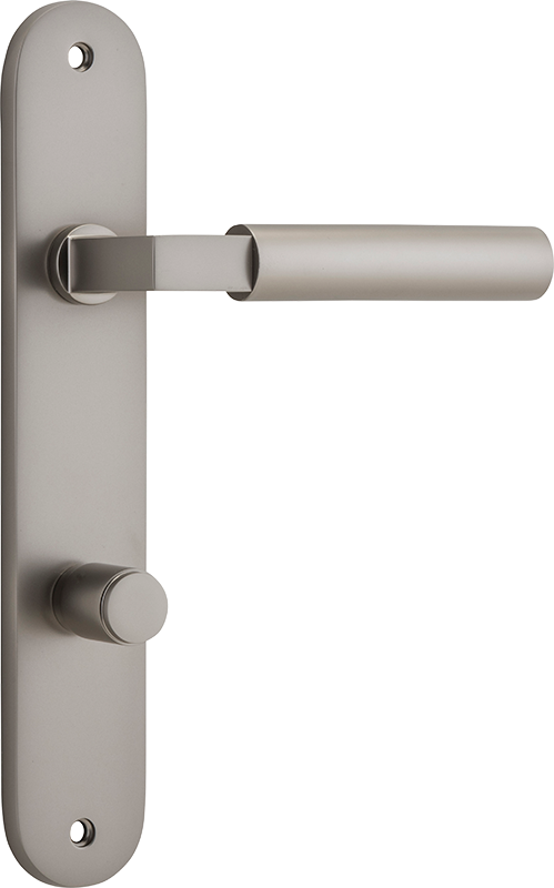 Berlin Lever - Oval Backplate Satin Nickel