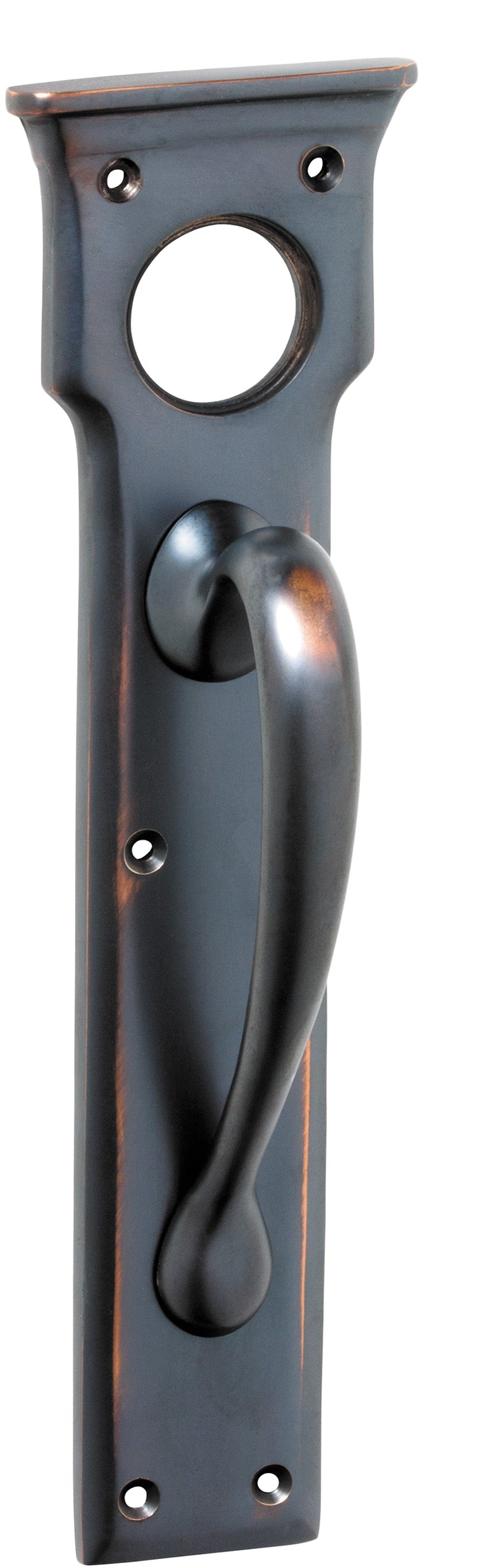 Victorian Cylinder Hole Pull Handle Antique Copper / H255xW70xP57mm