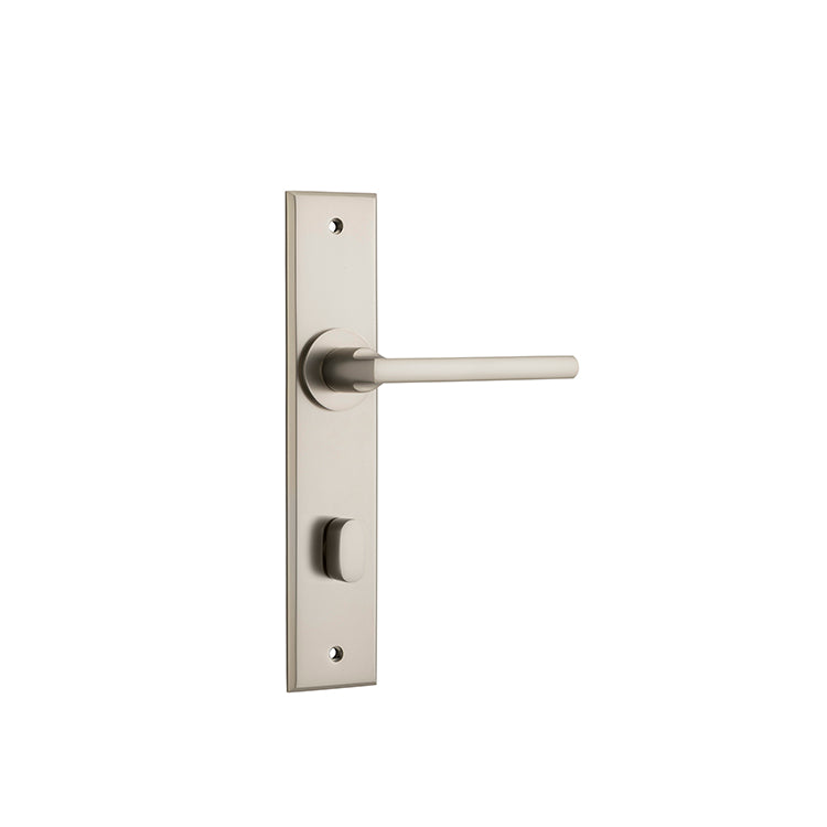 Baltimore Lever - Chamfered Backplate Satin Nickel