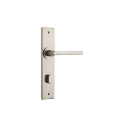 Baltimore Lever - Chamfered Backplate Satin Nickel